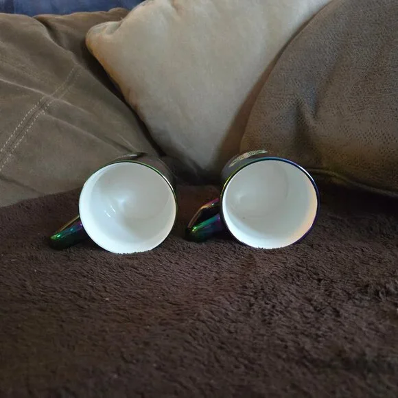 Starbucks 2023 Gift Set mugs - oil slick holographic - NWOT - DISCONTINUED RARE! - Picture 4 of 4